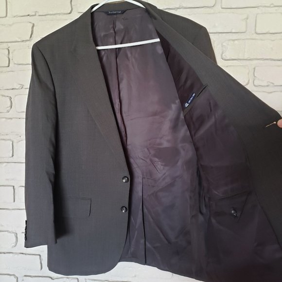 Vintage Burberry 100% Wool Suit Coat Blazer - Picture 8 of 15
